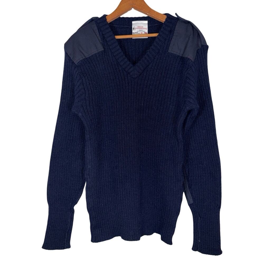 The Woolly Pully Sweater Brigade Quartermasters Navy Sweater  Size: 46/ US S